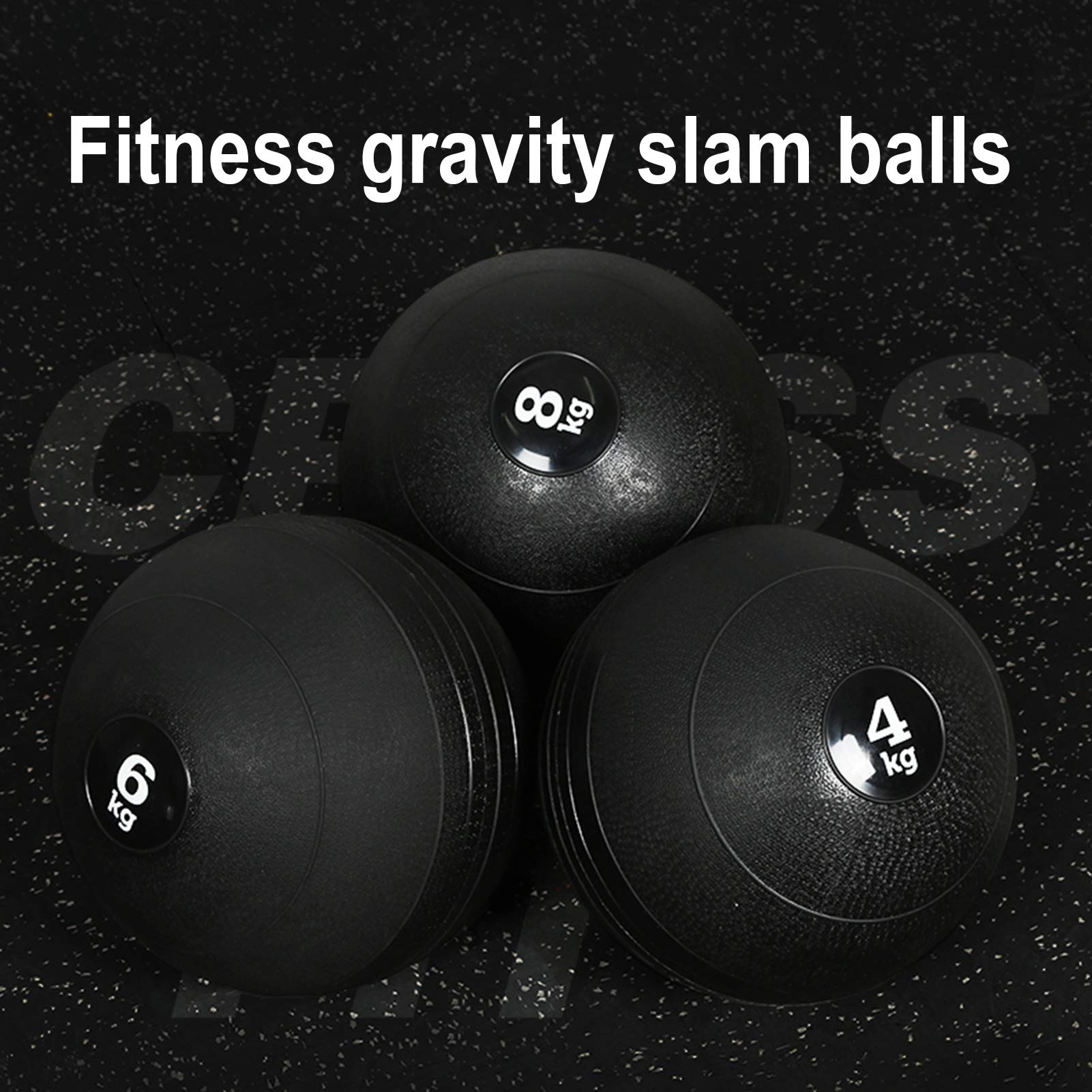 Palla mediche HUA Palla di Medicina Fitness, PVC Gravity Grand Slam Ball, Antiscivolo Durable Home Gym Muscle Rafforzamento Attrezzature di Allenamento per Esercizi, 7 Pesi (Size : 4kg)