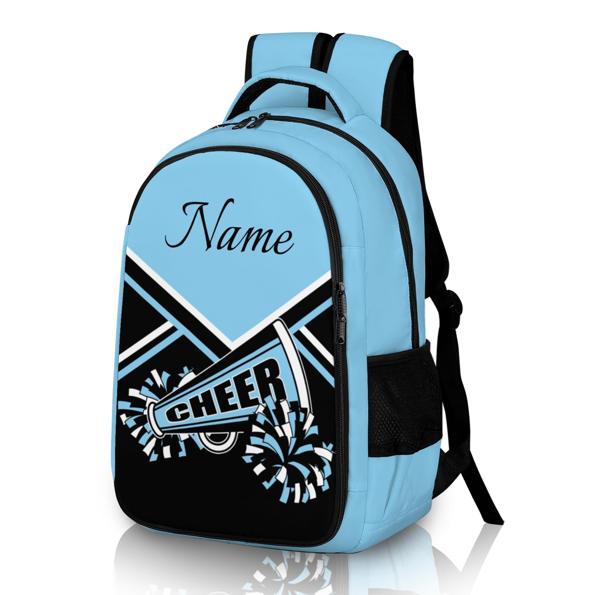 Personalized cheer backpacks for cheerleaders，Cheer backpacks with names, Cheer stuff for Cheer Team (Baby Blue)
