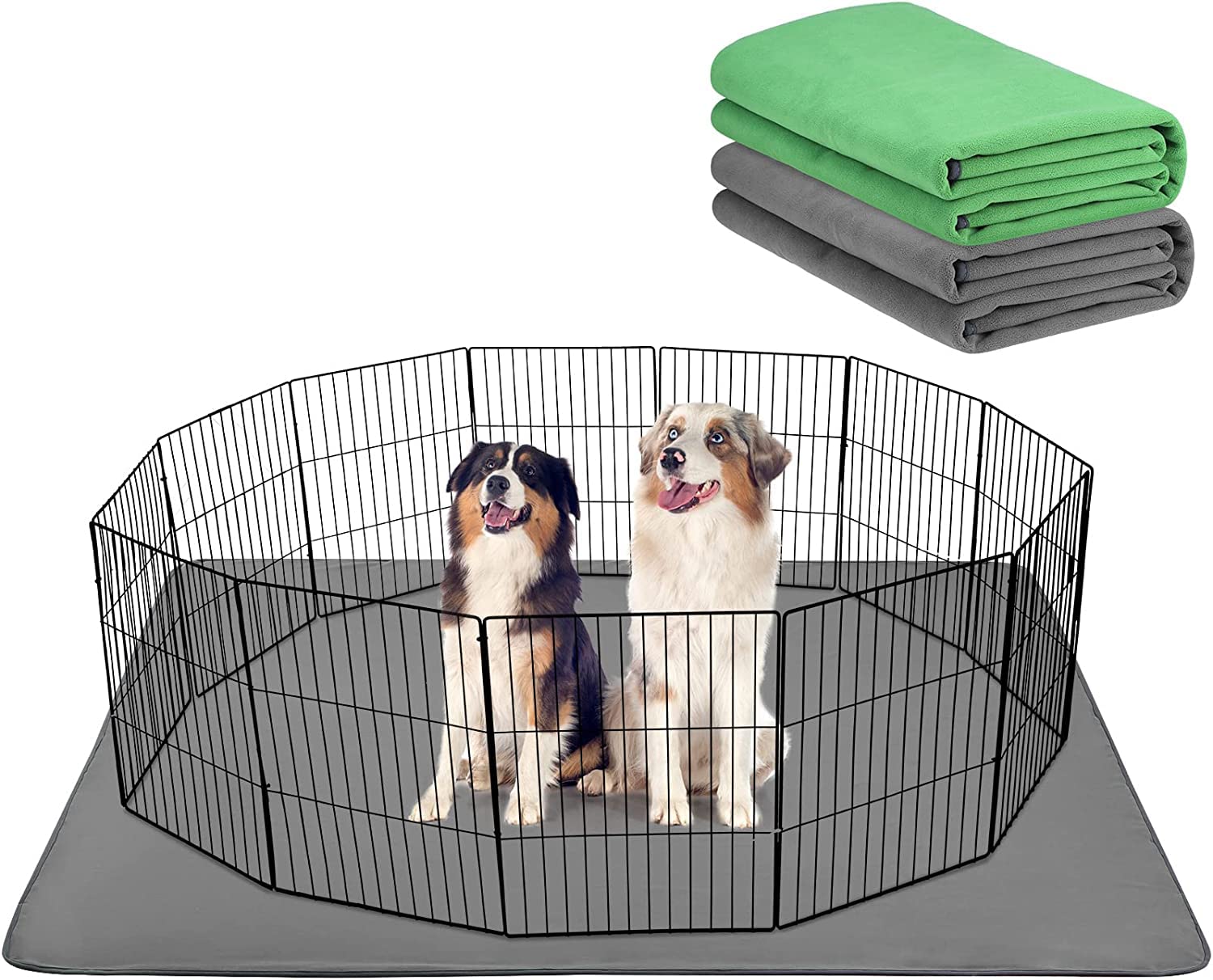 BEAUTYZOO 2 Pack Reusable Pee Pads for Dogs,Washable Super Absorbent Whelping Pads Waterproof for Small Medium Large Extra Large XL Pads Pet Training Pads, Playpen Dogs Mat 72 X 72 Inch