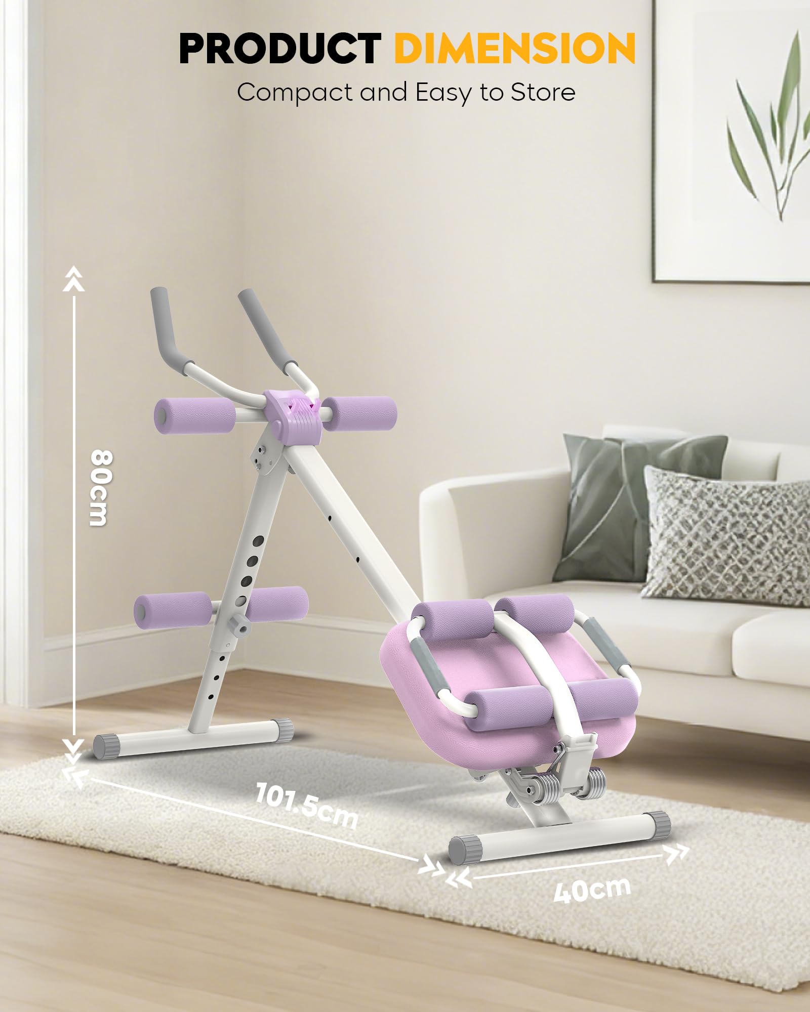 GuuG Bauchmuskeltrainer Bauchtrainer Lila