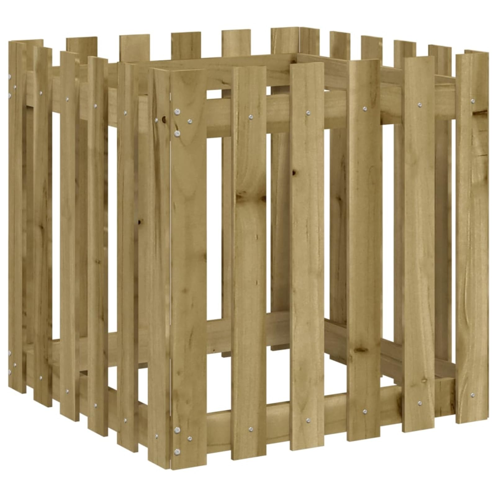 ARKEM Jardinera diseño de Valla Madera de Pino impregnada 60x60x60 cm Kit de Cultivo huerto Interior de Hierbas aromáticas