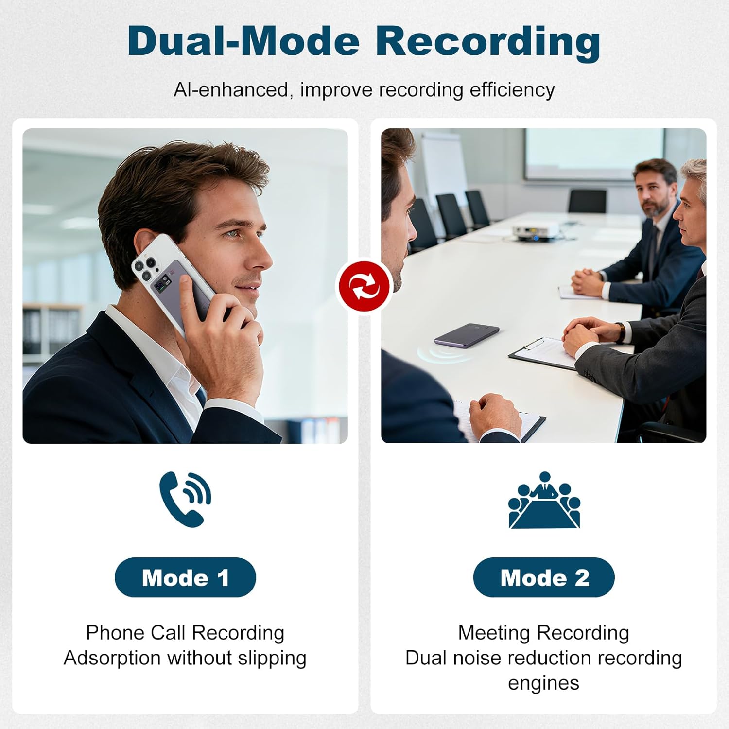 AI Voice Recorder, Supports 152 Languages, 64GB Memory APP Control Audio Recorder for Lectures, Meetings, Calls,AI Noise Cancellation Technology,Built-in Magnetic Ring,Mini Transcriber with Summary.