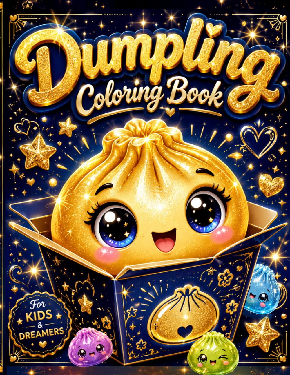 Dumpling Coloring Book: Cute Kawaii Dumplings for Kids Ages 4–8 | Fun, Sweet & Adorable Food Friends to Color | 29 Easy Coloring Pages