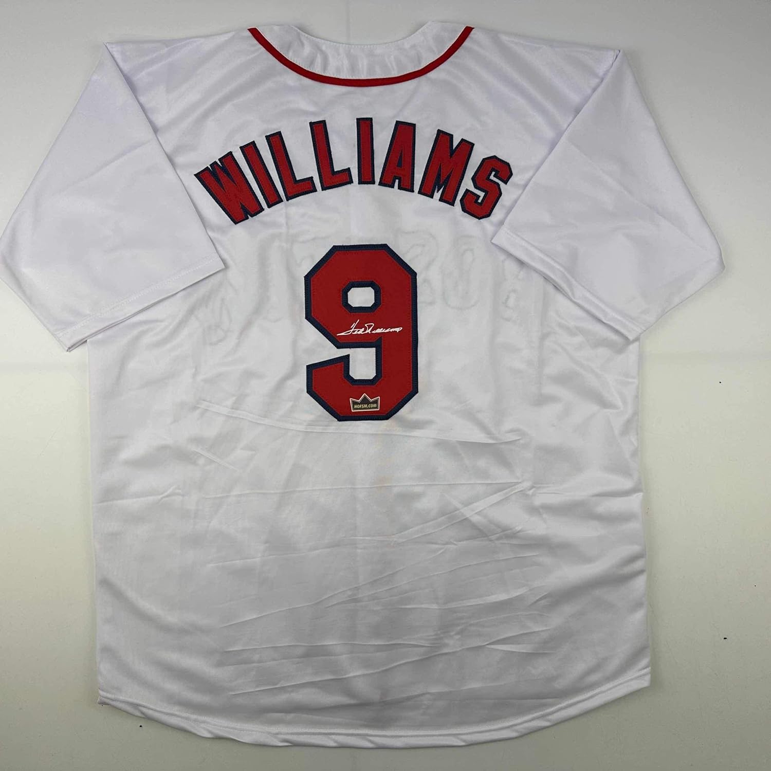 Facsimile Autographed Ted Williams Boston White Reprint Laser Auto Baseball Jersey Size Men's XL