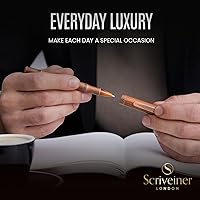 Vista 37 de Scriveiner Green Rollerball EDC Luxury Pen, Stunning Pocket Pen with Chrome Finish, Cool Writing Pen, Best Gift for Men & Women, German Schmidt