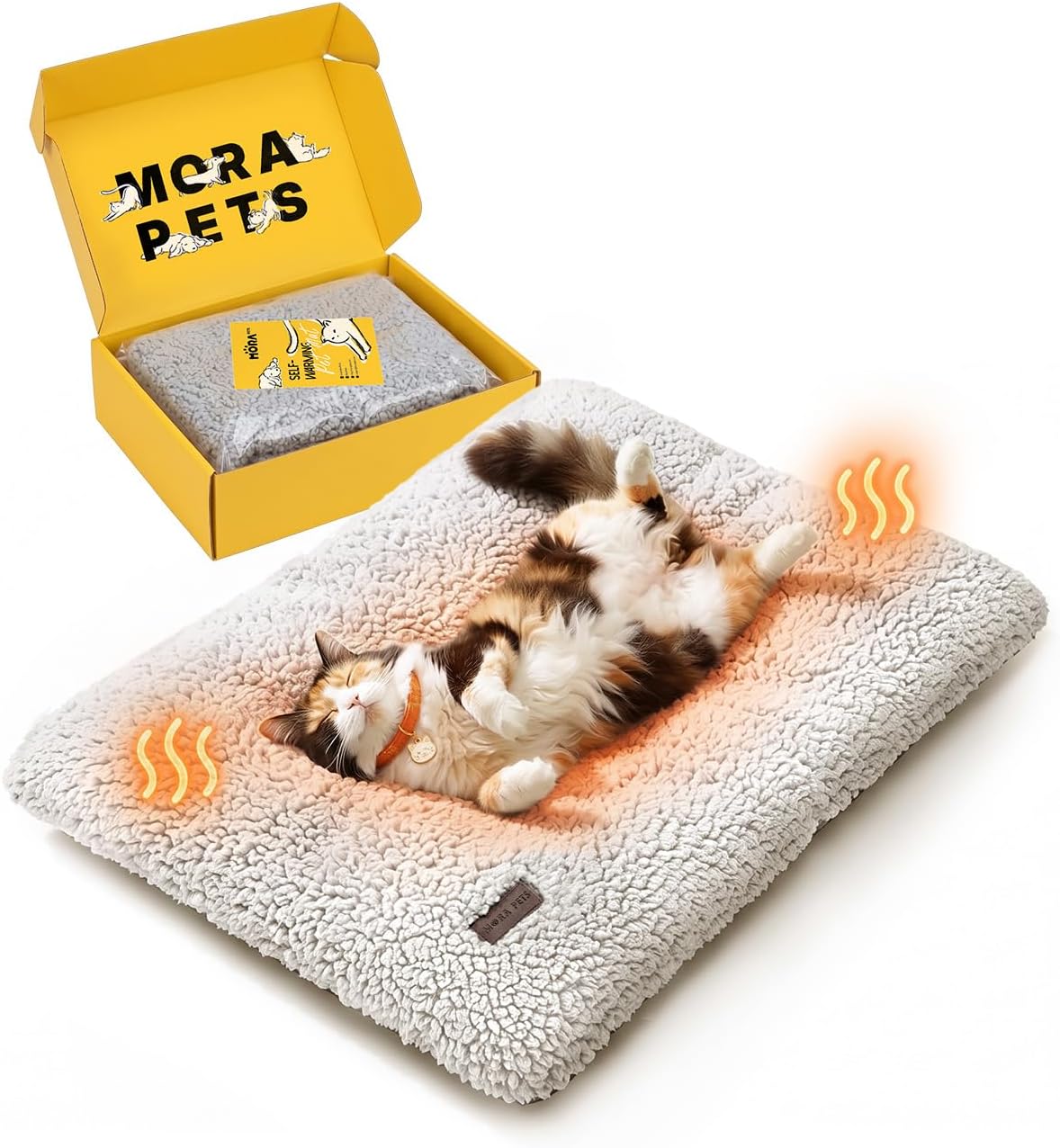 Mora Pets Self Warming Cat Bed Self Heating Cat Dog Mat Pet Pad Extra Warm