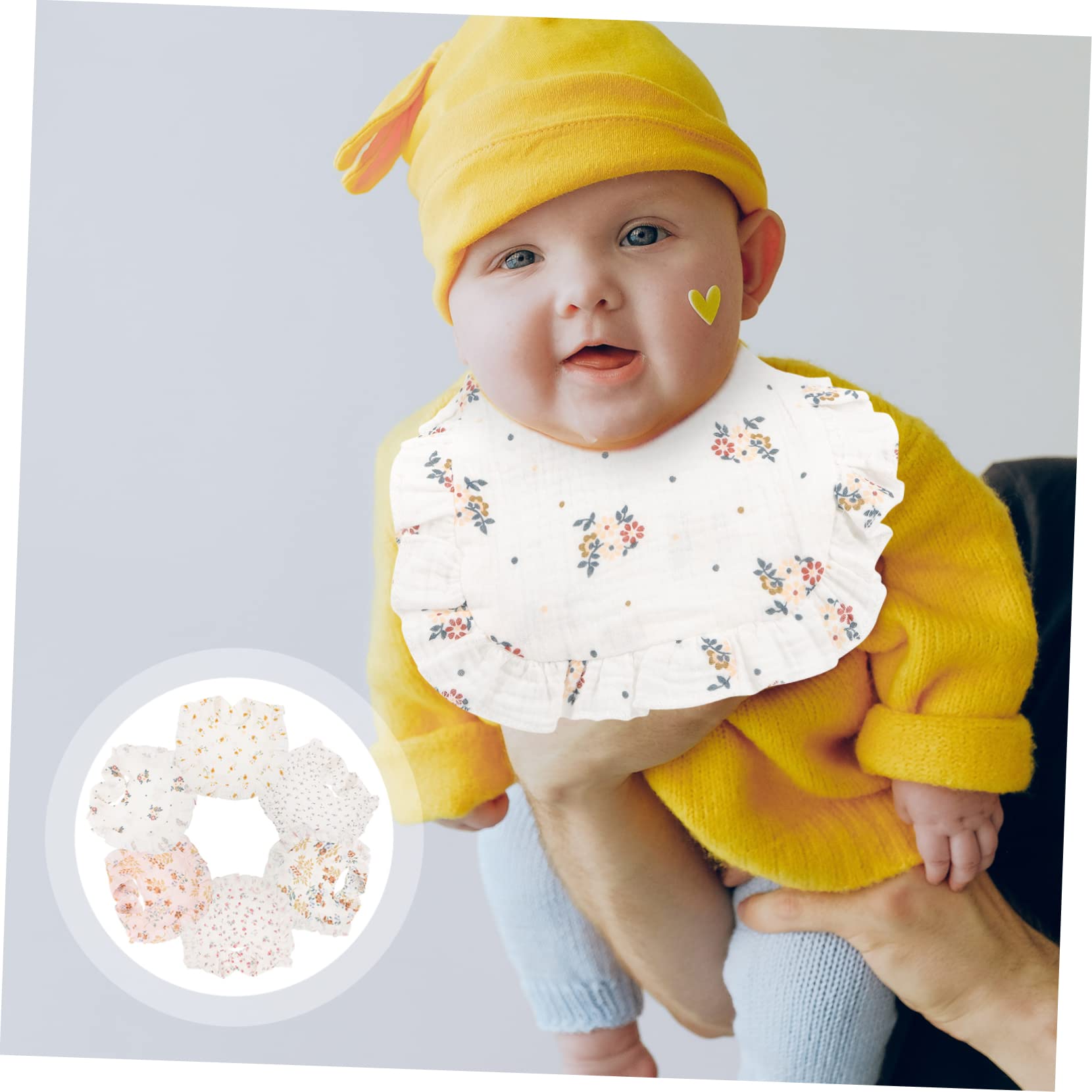 VICASKY 12piezas Baberos De Algodón Para Bebés Absorbentes y Decorativos Perfectos Para Alimentación y Dentición