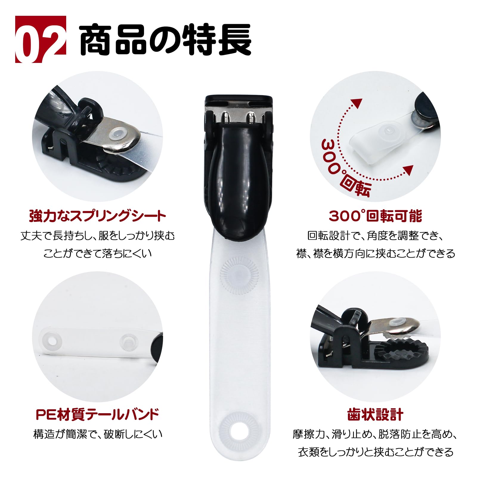 Amazon | Chouiery 35枚入れ 名札クリップ バンドクリップ ネーム  