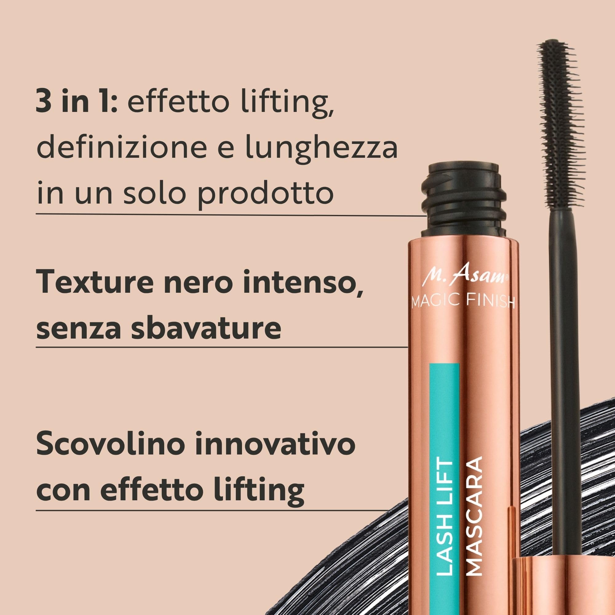 M. Asam MAGIC FINISH Lash Lift Mascara Nero Profondo (10 ml) – Mascara Lash Lift per Ciglia con Maggiore Slancio e Definizione, Non Si Attacca, Per Momenti Mozzafiato