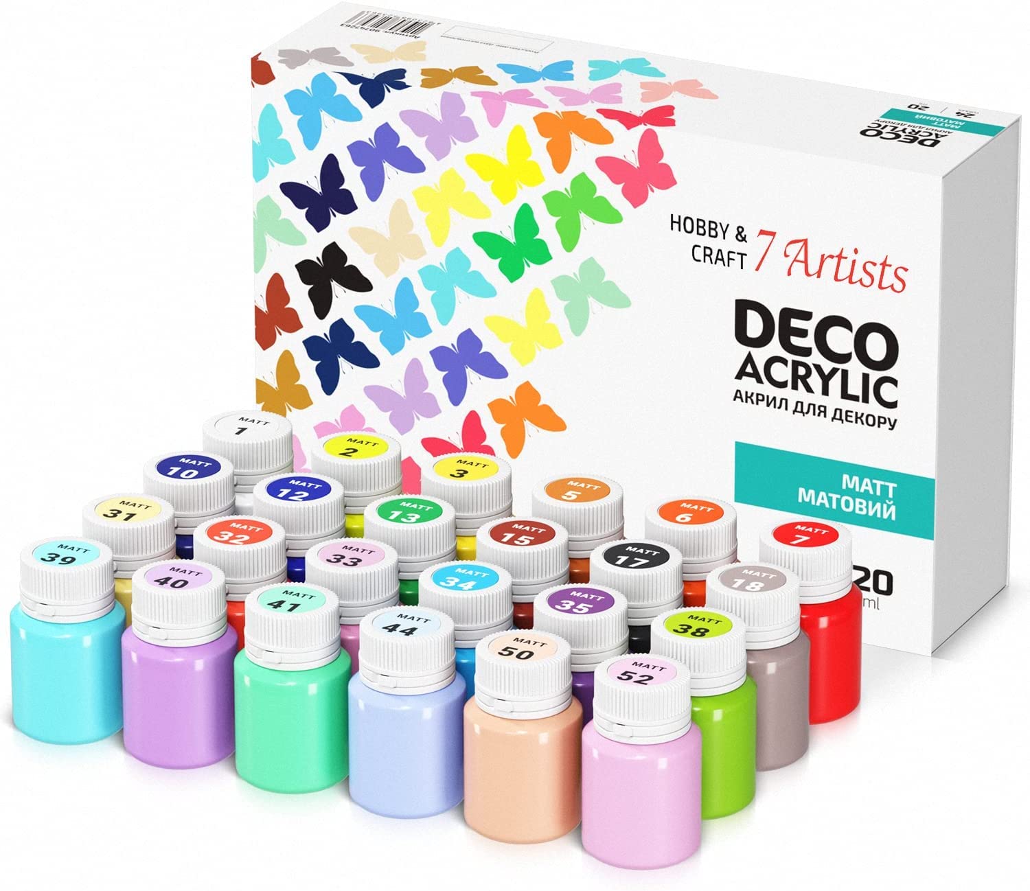 Pintura Acrilica 7 Artists Pinturas Acrilicas 24x20ml | Pintura Acrilica Manualidades | Acrilicos Para Pintar | Pinturas Acrilicas Para Lienzos | Pintura Para Madera | Pintura Acrílica | Acrylic Paint