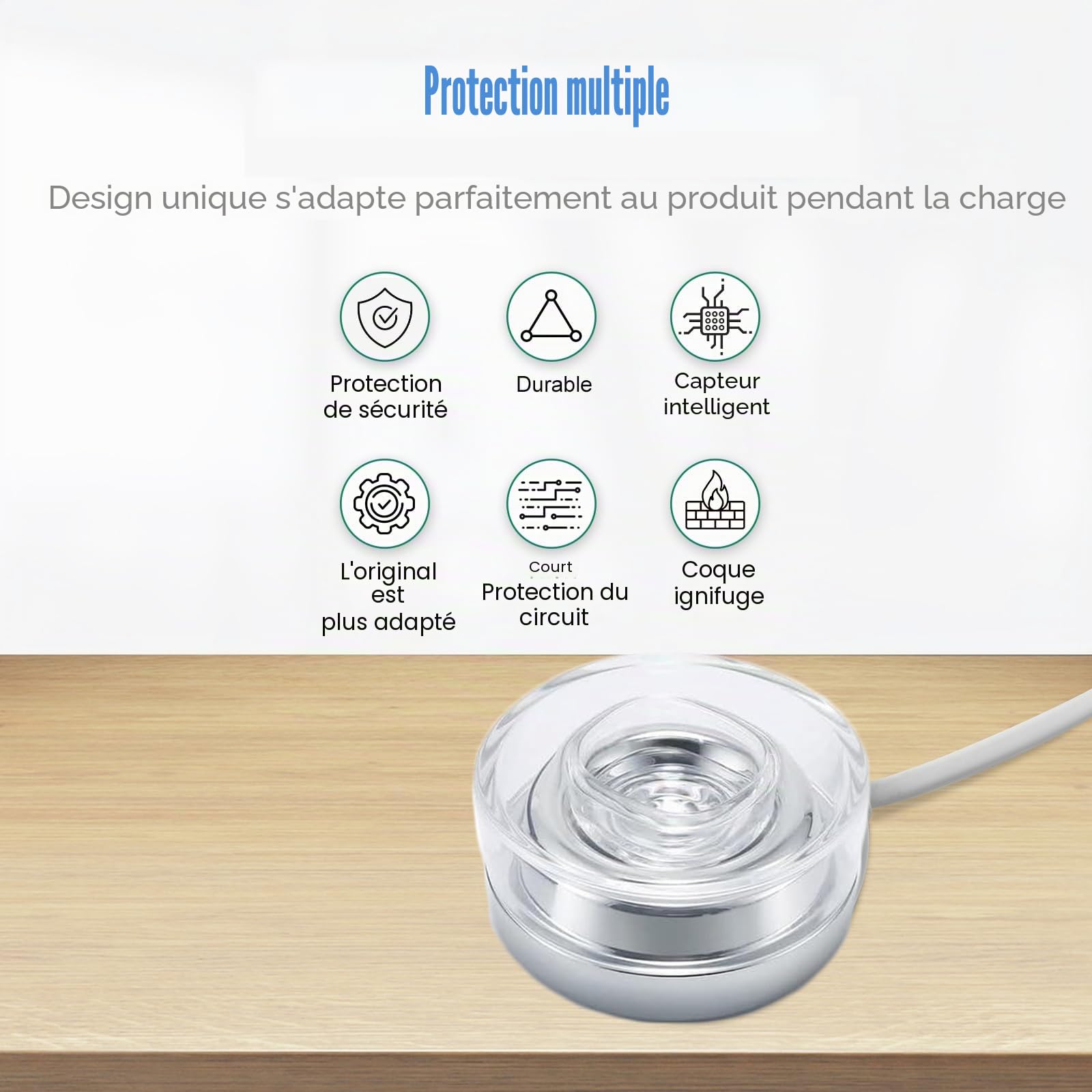Chargeur de Brosse à Dents Électrique pour Brosse à Dents Compatible avec Philips Sonic HX9300 HX9900 Series Base de Charge Inductive Portable étanche