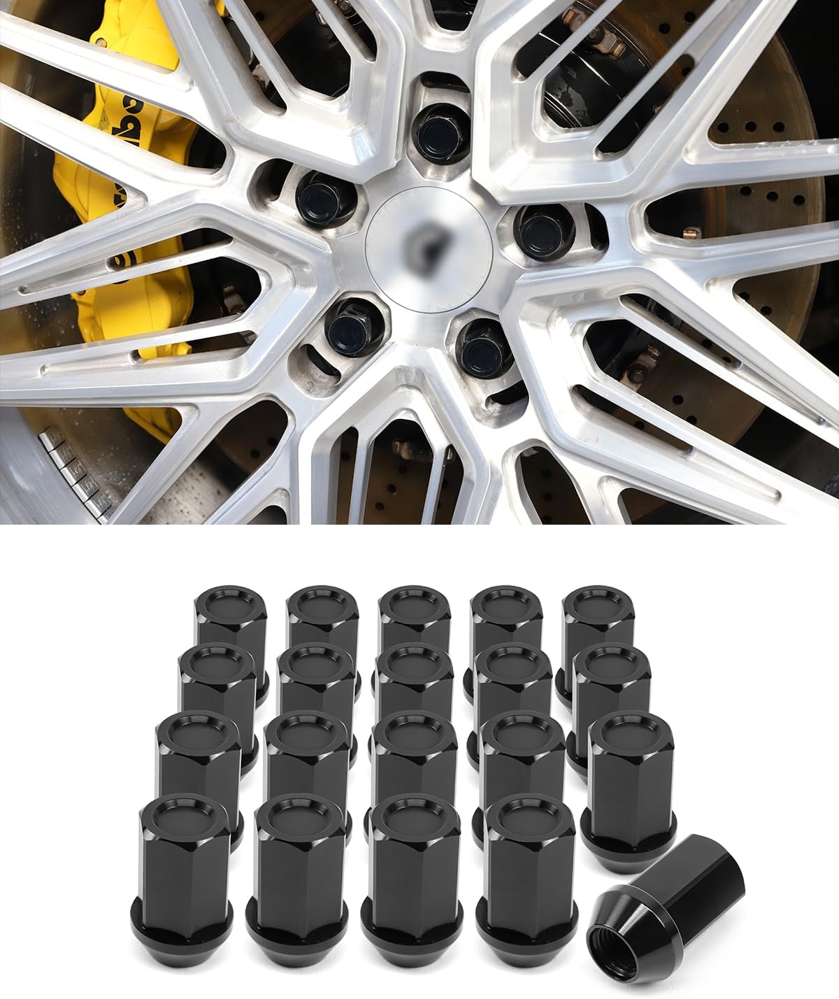 Wheel Center Hub Cap Kit, Model y hub Center Cap Lug Nuts