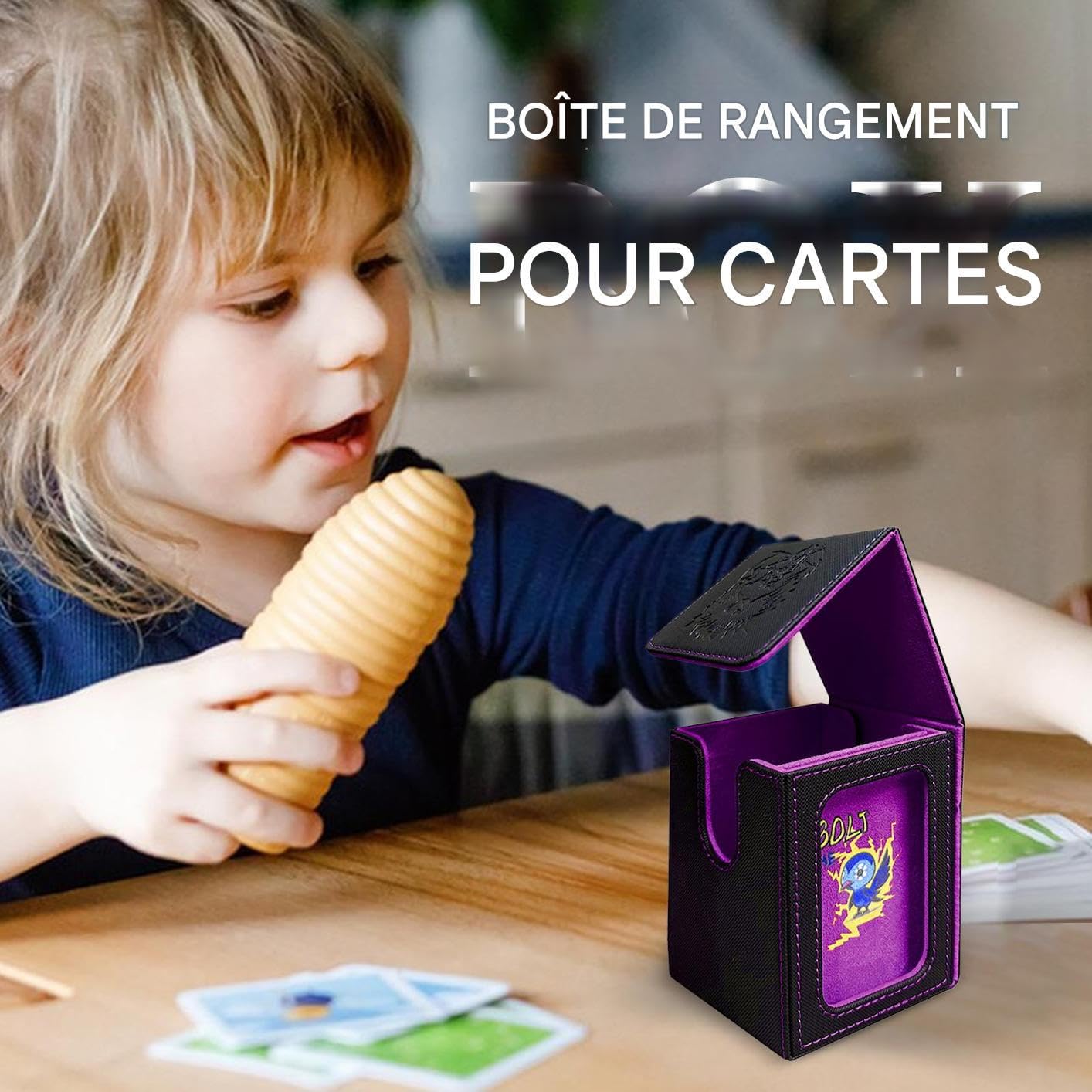 Porta Mazzo Di Carte Grande Contenitore Organizer | Capacità per 100+ Carte da Collezione Adulti Collezionisti Esposizione Collezione Casa Feste Compleanno Serate Giochi