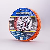 Vista 8 de WYNNsky 3/8" X 25ft PVC Air Compressor Hose Kit With 17 Piece Air Tool and Air Compressor Accessories Kit