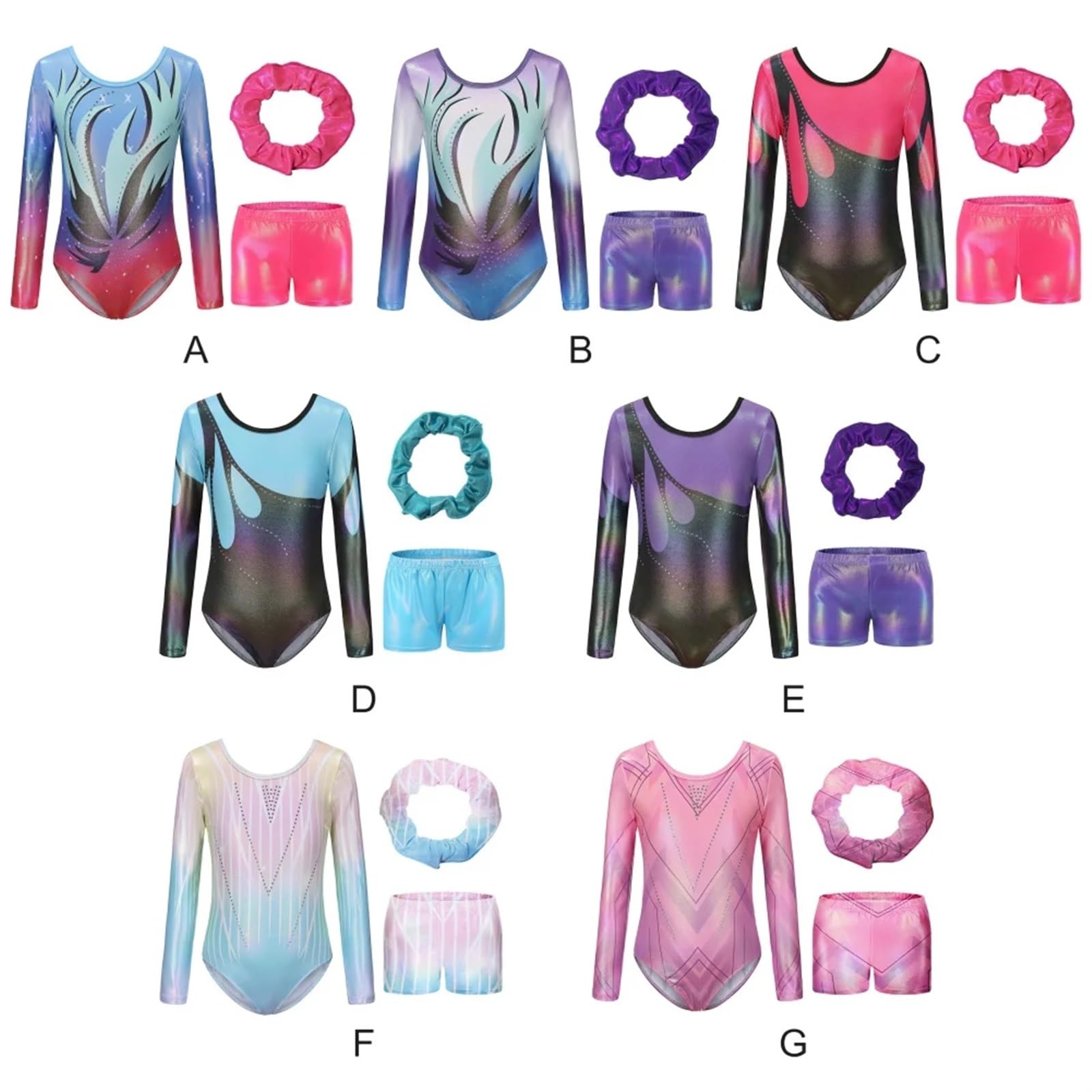 Gymnastikanzug Mädchen Mädchen Ballettanzug ...(Color2,12(11-12T))
