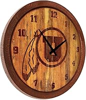 Vista 31 de The Fan-Brand NCAA Oklahoma Sooners: Faux Barrel Top Wall Clock Sports Team Bar Sign Décor - Home Man Cave, Party Decoration - Made On Demand