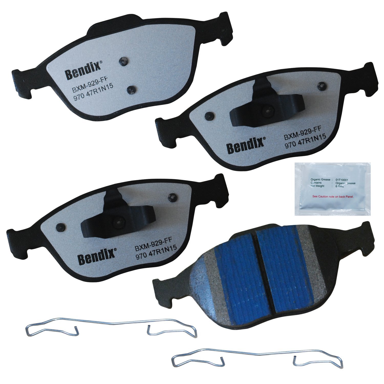 Bendix Fleet Metlok MKD970FM Semi-Metallic Front Brake Pads for Ford Focus 2004-2002, Transit Connect 2013-2010