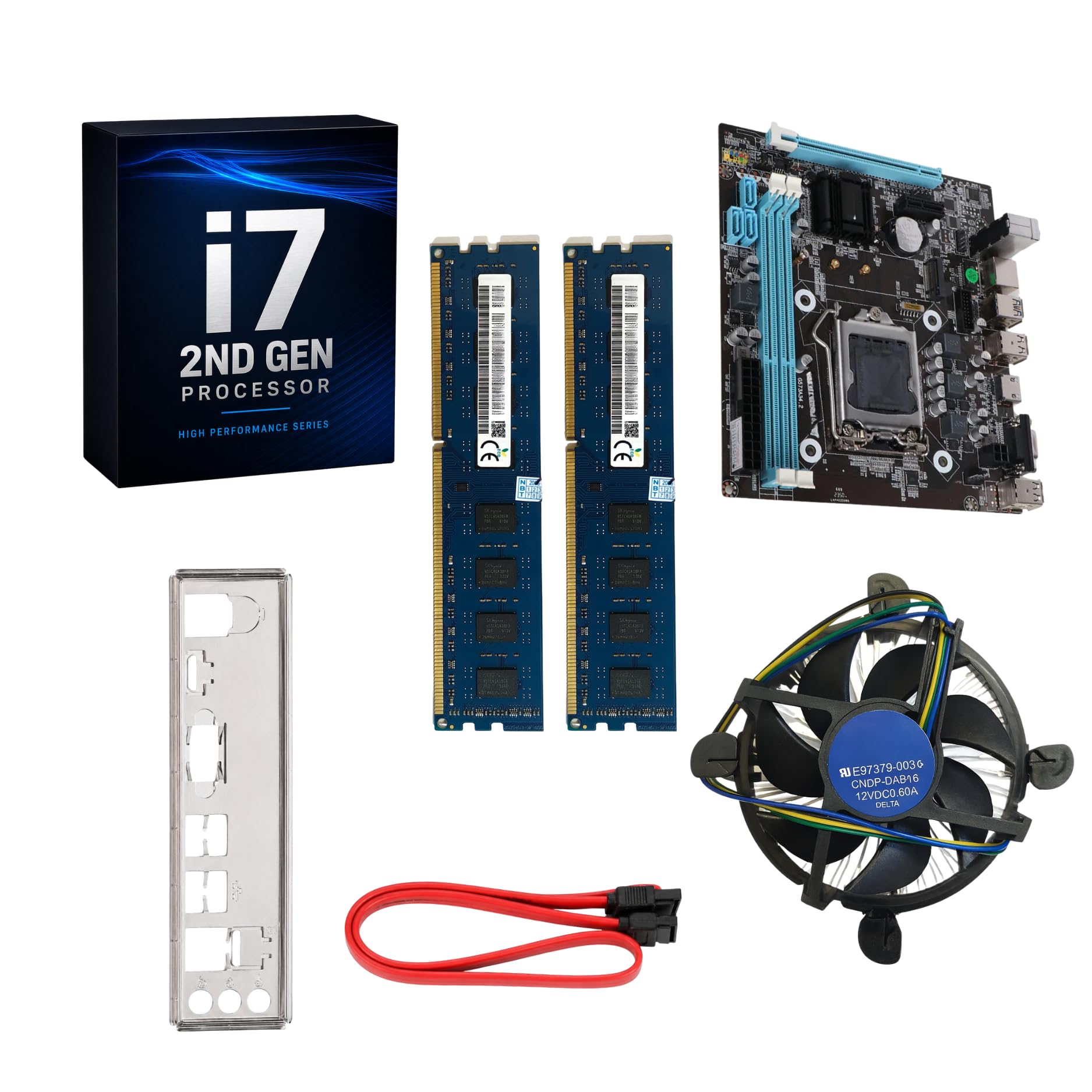 i7 2nd Gen Processor + H61 Motherboard + DDR3 1600MHz RAM + CPU Fan Combo Kit for Desktop Computer (12GB RAM)-picture-10