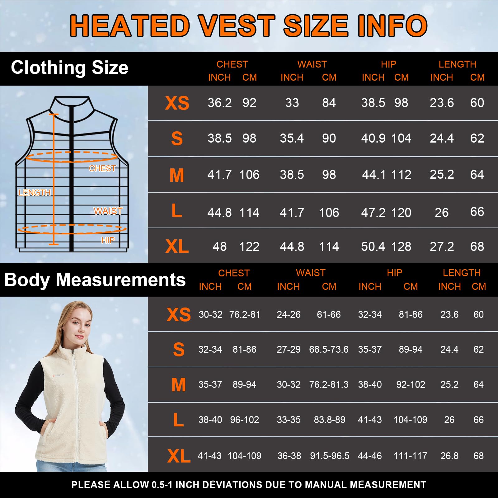 Gokozy Gilet riscaldato da donna con batteria da 7,4 V, 11 zone di riscaldamento, in pile Sherpa, riscaldato, scaldacorpo in pelliccia sintetica bianca, 3 impostazioni di calore per pendolari