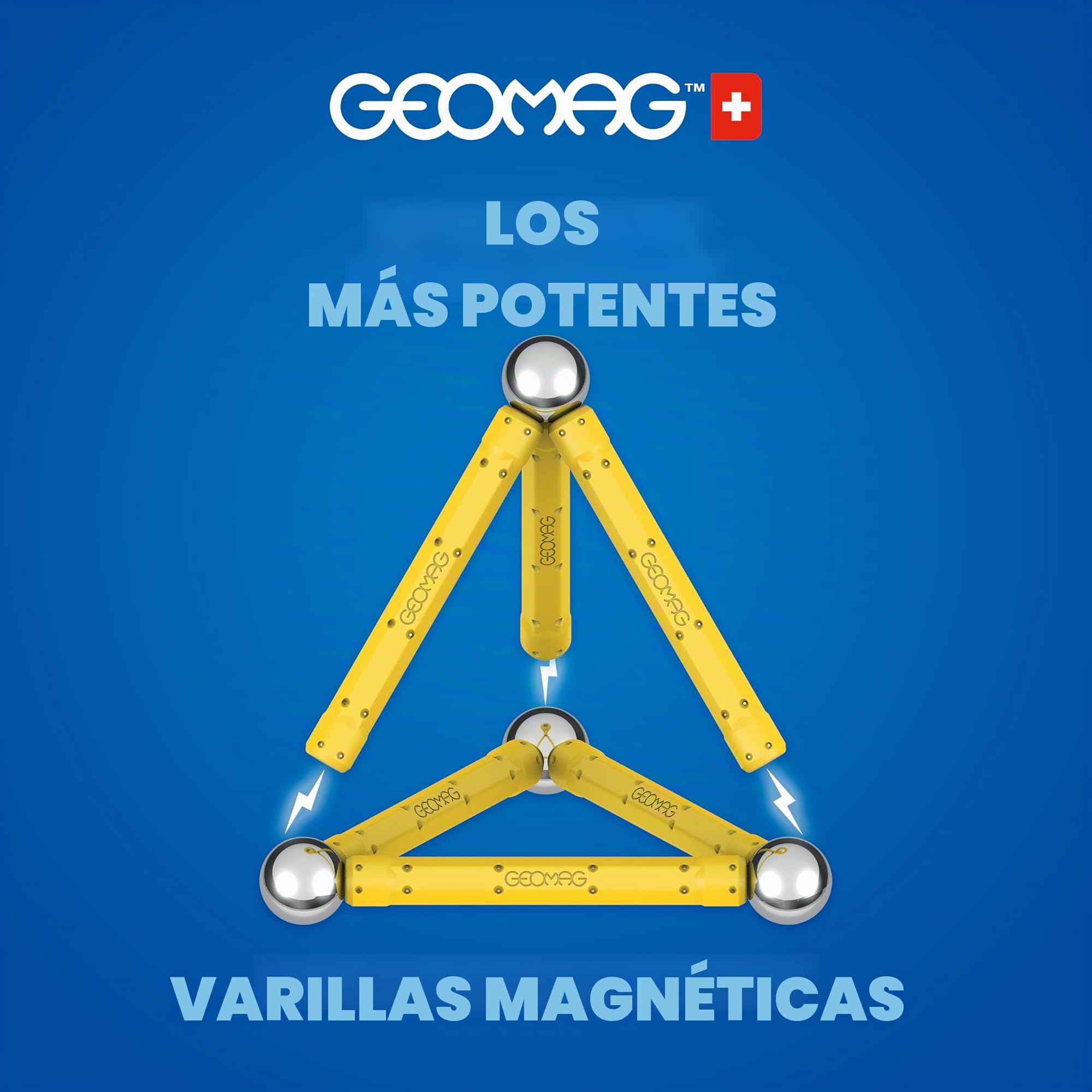 Geomag - Paneles Clásicos de 200 Piezas - Bloques de Construcción Magnéticos para Niños - Green Line - Juguetes Educativos de Plástico 100% Reciclado