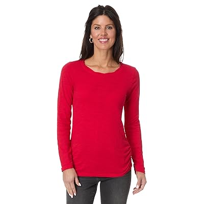 Mod o doc Long Sleeve Twisted Scoop Neck T Shirts Women