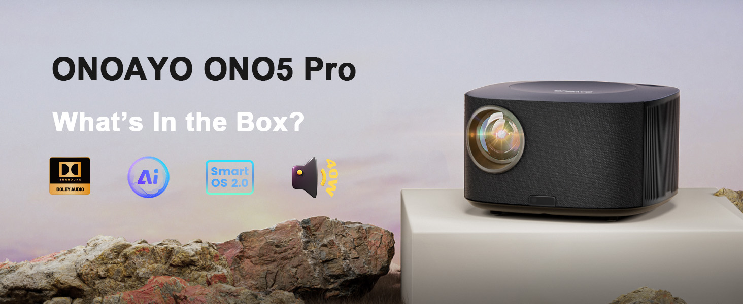 プロジェクター　Onoayo 4k対応 1080p投影 Bluetooth5.0 Amazon.com: [Official Licensed Apps/40W Dolby Audio]Projector with