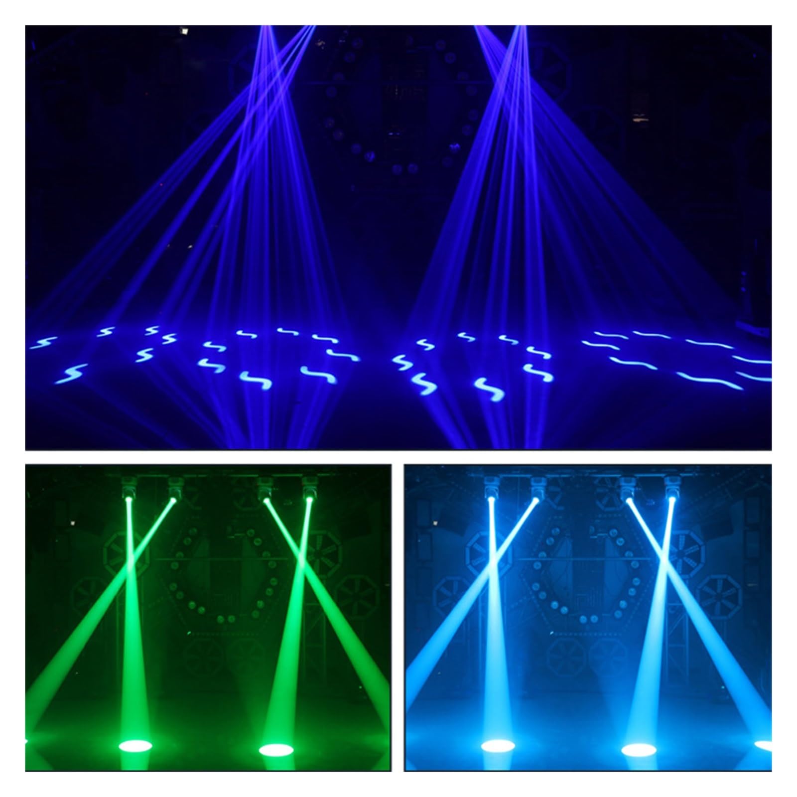 100W LED Pattern Strobe Beam Effect Moving Head Light DMX512 Music Control DJ Stage Disco Prom Party Dance Floor Bar Club