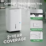 Waykar 80 Pints 2025 Energy Star Dehumidifier for Spaces up to 5,500 Sq. Ft for Basement and Home, Large Room with Drain Hose and 1.14 Gallons Water Tank