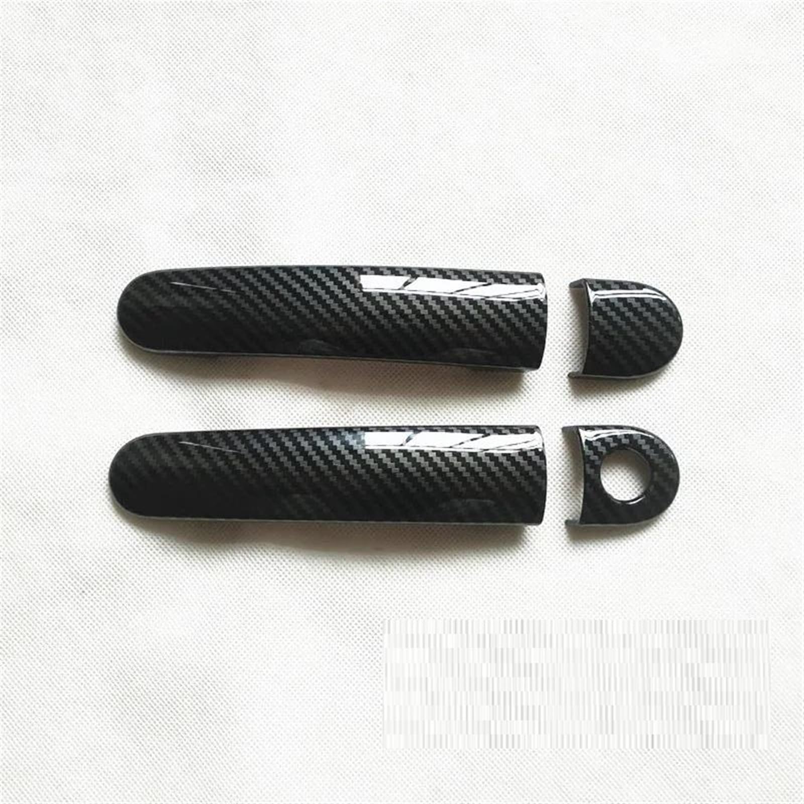Kjhopy A Glossy Black Chrome Car Door Handle Cover Trim Overlays Styling Ccessories For Polo Mk4 Mk5 6R Exterior Door Handle(A)