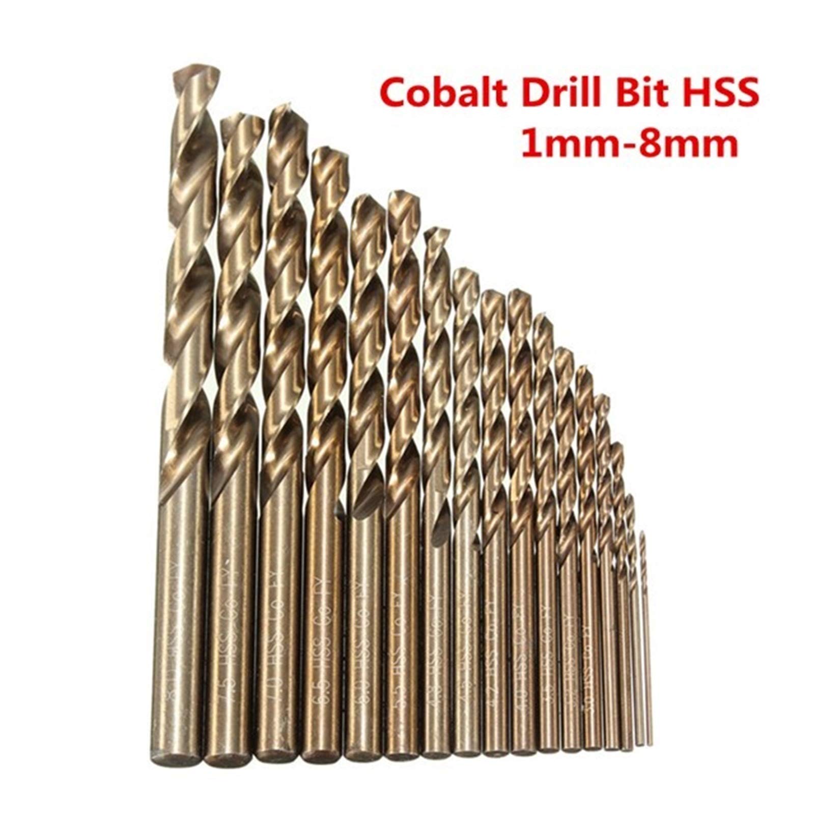Brocas Juego de Brocas de 1,0 mm a 8,0 mm Brocas Profesionales HSS-Co Cobalto Varios tamaños Metal Plástico Madera (Color : 1 PCS, Hole Diameter : 2.5mm)