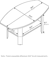 Vista 3 de Furinno Simple Design Coffee Table, Espresso