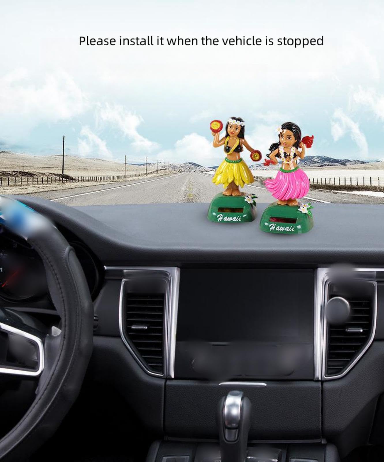 Figurine Solaire Dansante, Danseuse Hawaienne Voiture Qui Bouge, Jouet Voiture S