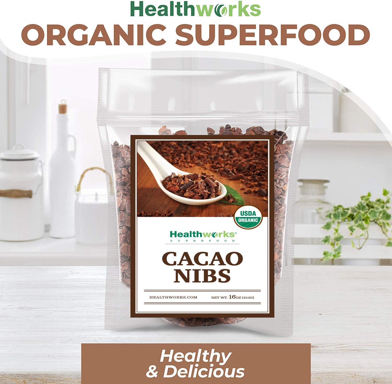 Cacao Nibs Organic - / 1 Lb - Criollo Bean -