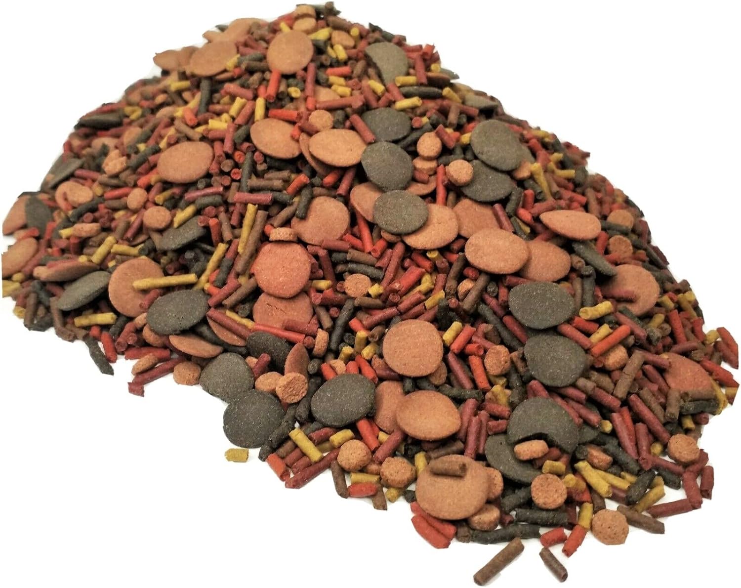 Aquatic Foods Inc. Gourmet Blend of 8-Type Carnivore Blend of Sinking Wafers, 1/8" x 7/16" Sinking Sticks, Sinking Pellets for All Teopical Fish GB-120-1-lb