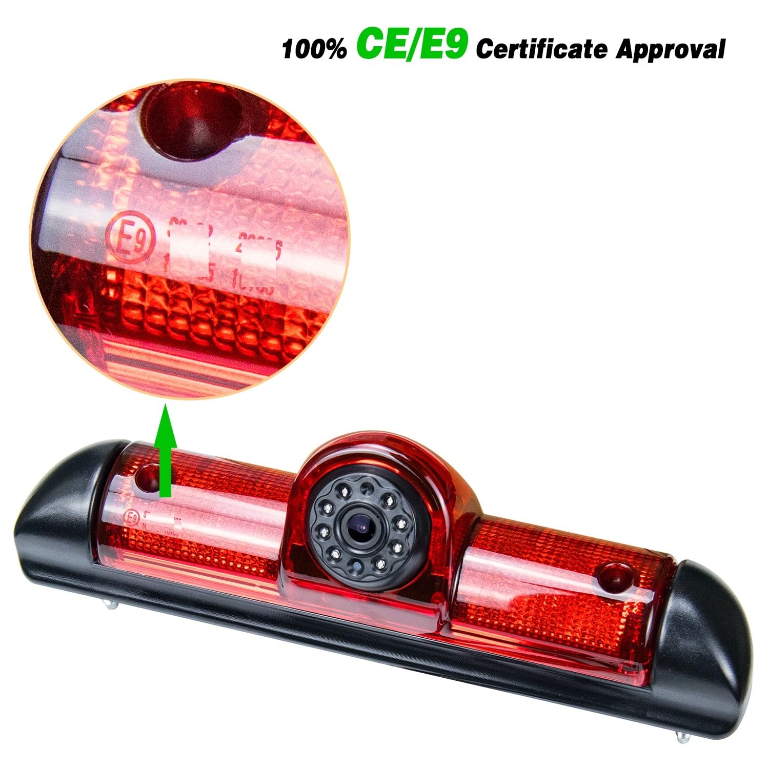 Telecamera retromarcia per Fiat Ducato/Citroen Jumper/Relay/Peugeot Boxer 2006-2017 Telecamera retrovisore specifico per veicolo senza forare sostituire la 3. Luce freno con la retrocamera