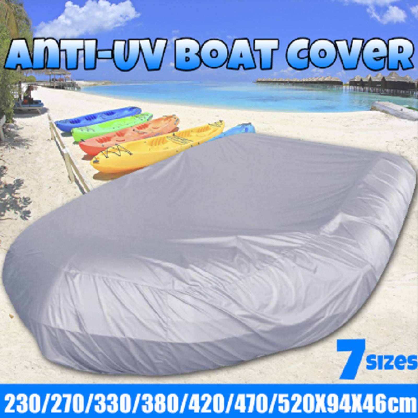 NA 7 Taglie Copertura per Gommone per Kayak Copertura per Gommone per Gommone Copertura Impermeabile per La Protezione dalla Polvere del Sole UV 7.5-17Ft