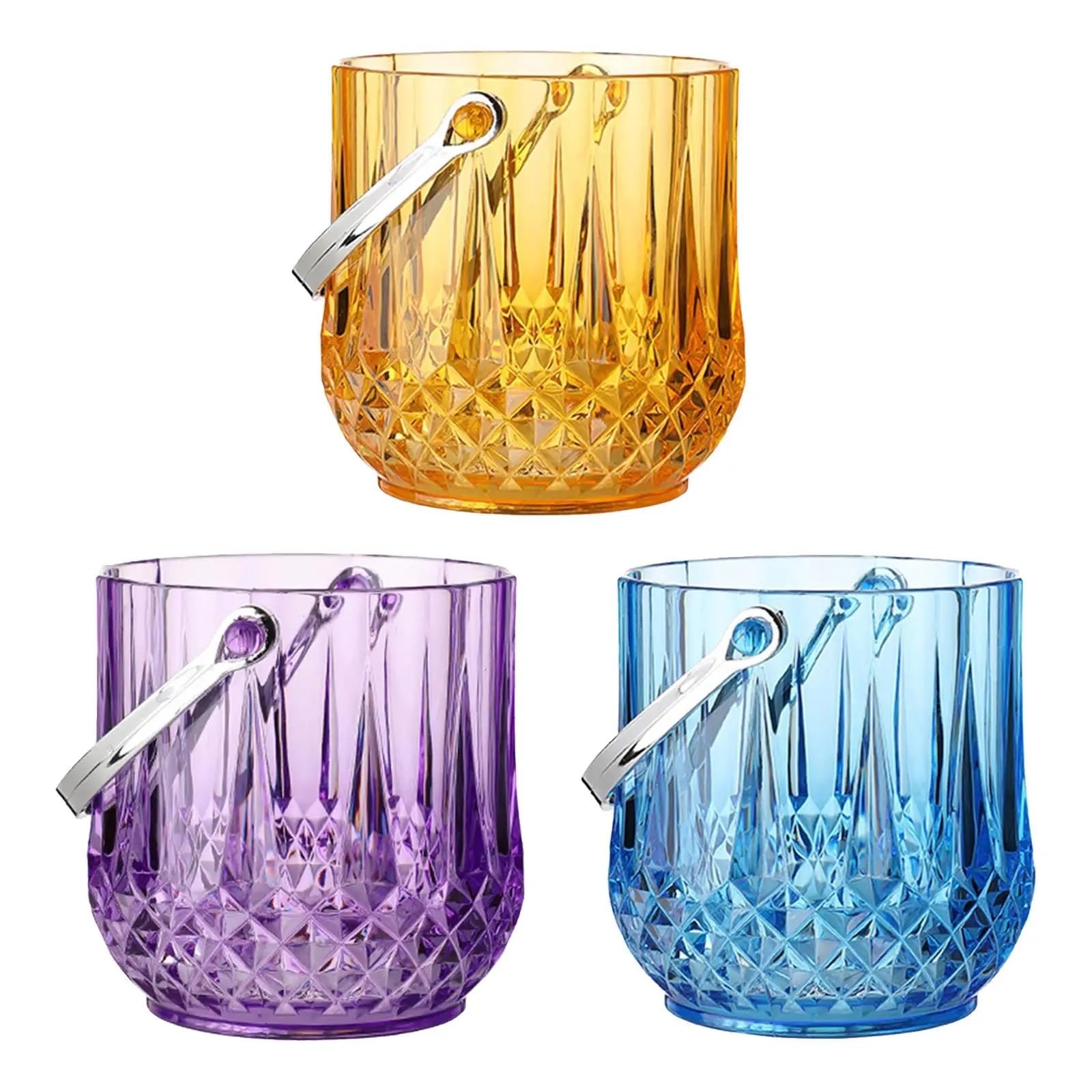 Cubo de Hielo Enfriador de Bebidas Cubo de Vino Cubo de Cerveza Cubo Enfriador de Bebidas Cubo de Hielo for Clubes de champán Fiestas Pub per Casa, Bar(Yellow)