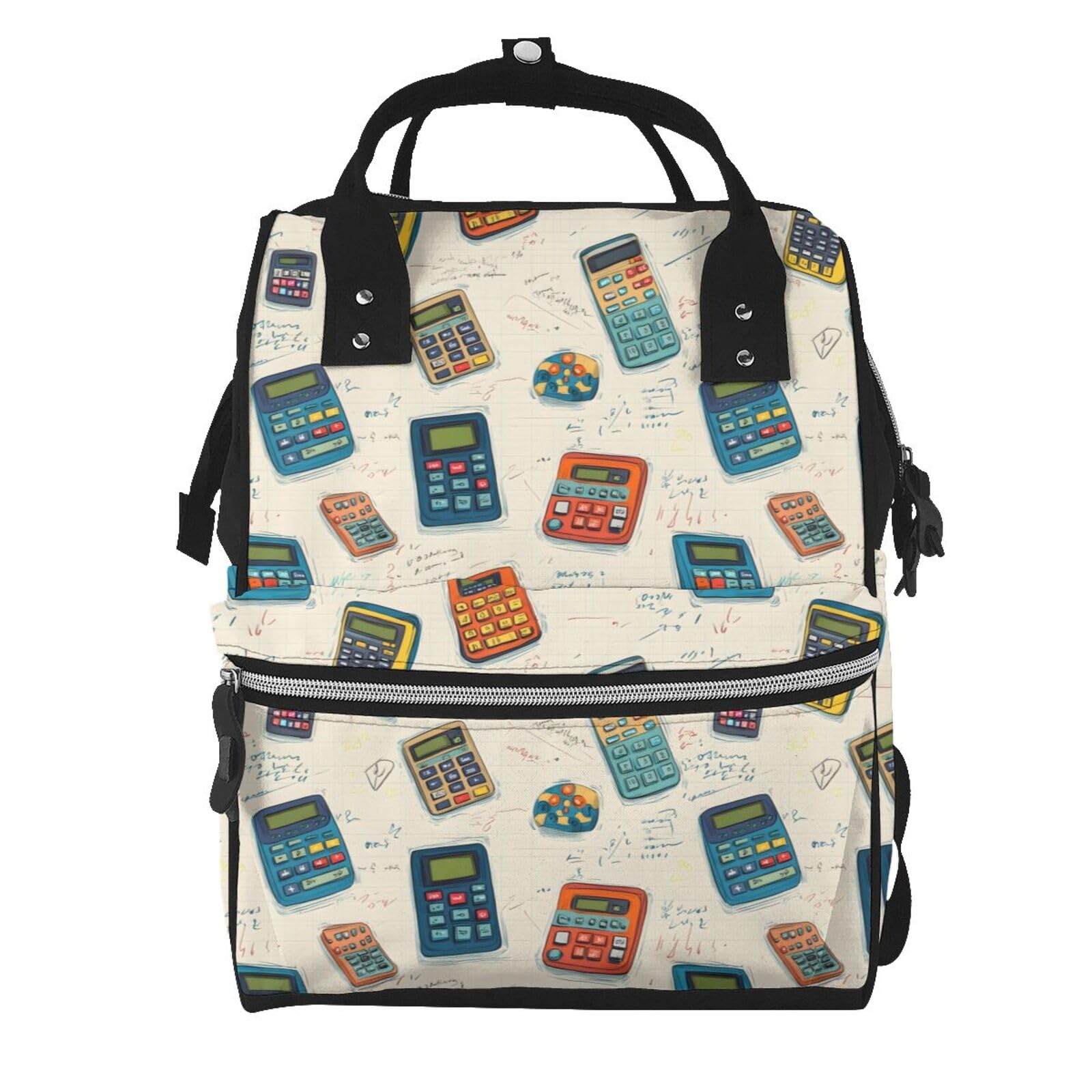 Wickeltasche mit Retro-Taschenrechner-Muster, Rucksack, Kleinkind, Baby, Mädchen, Jungen, Wickeltasche für Mama, Papa, Mama, Reisetaschen, Babytaschen für Damen und Herren