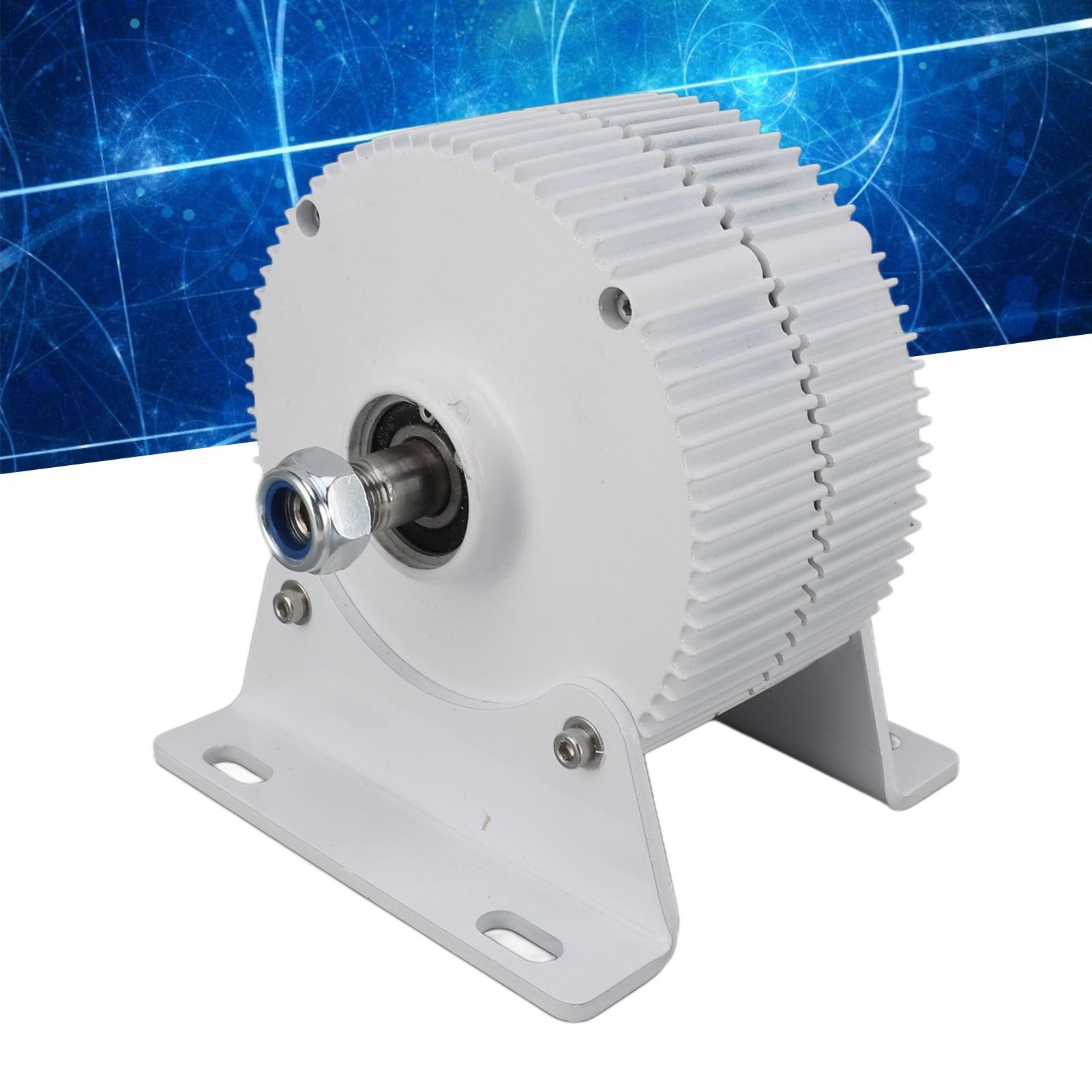 Alternatore trifase Generatore sincrono a magneti permanenti Doppio albero Alta efficienza Uscita 24 V per turbine eoliche Verticale Orizzontale Lega di alluminio Acciaio al (400W)