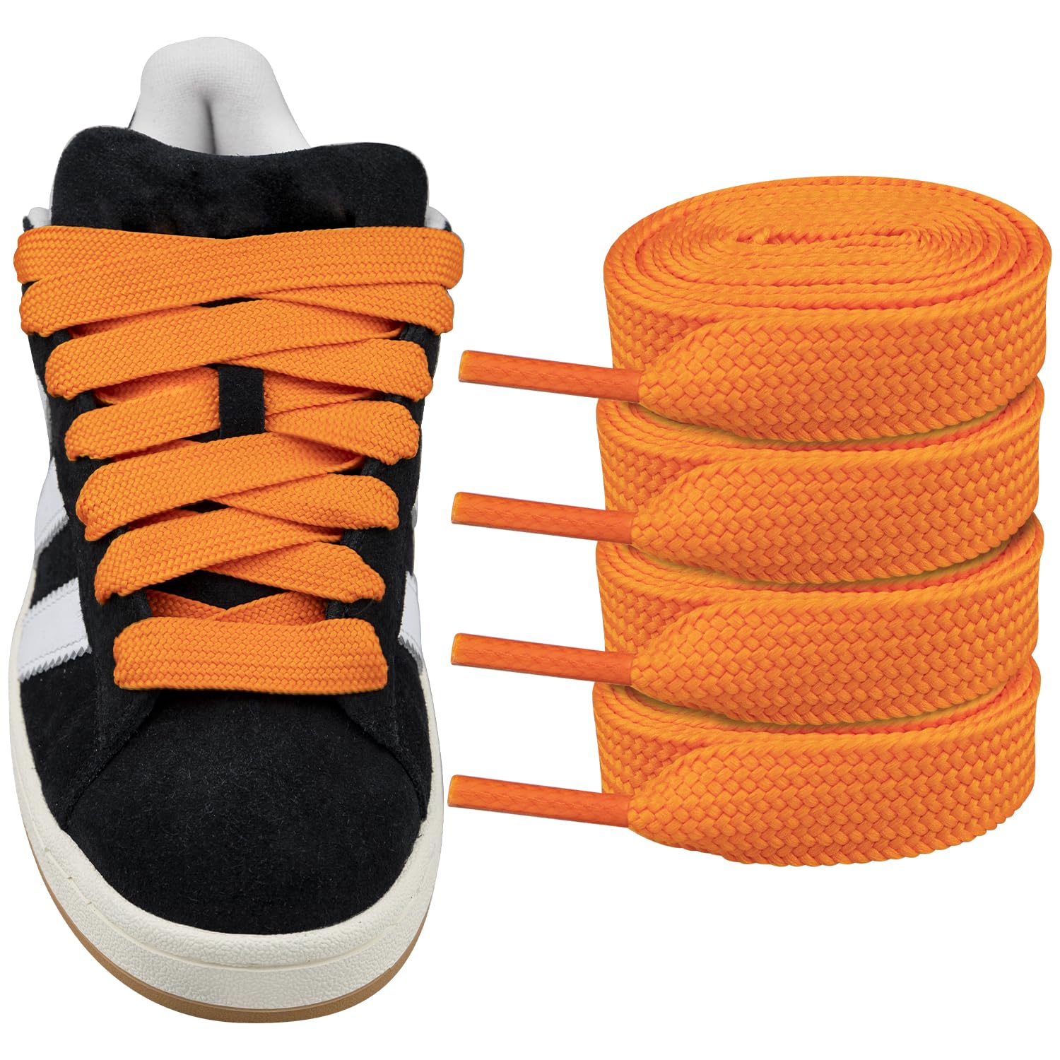 Endoto 2 Pairs Fat Shoelaces for Adidas Campus 00s,16MM Thick Flat Wide Jumbo Shoe Laces Replacement Laces for Sneaker