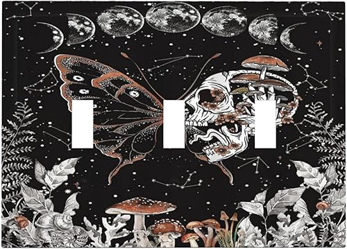 Miniatura 64 de Cubiertas de Interruptor de Luz de 1 Gang Medieval Abstracto Moderno Luna Estrellado Gran Ola Toggle Simple Placa de Pared Cubierta Decorativa de