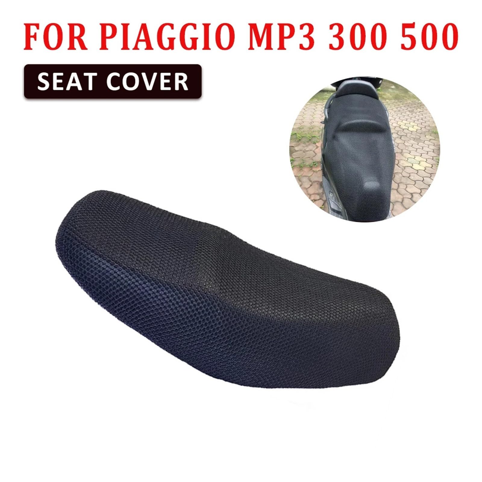 Protection Siège Moto Maille 3d Respirante Housse De Selle Respirante Pour Piaggio MP3 500/300 - Protection Solaire 3D Accessoire Scooter Protection Siège Moto Maille 3d Respirante Housse De Selle Respirante Pour Piaggio MP3 500/300 - Protection Solaire 3D Accessoire Scooter