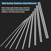 Vista 2 de DYWISHKEY Kit surtido de varillas de acero inoxidable, diámetro de 0.039-0.315 in para manualidades, pasador de mango (27 piezas)