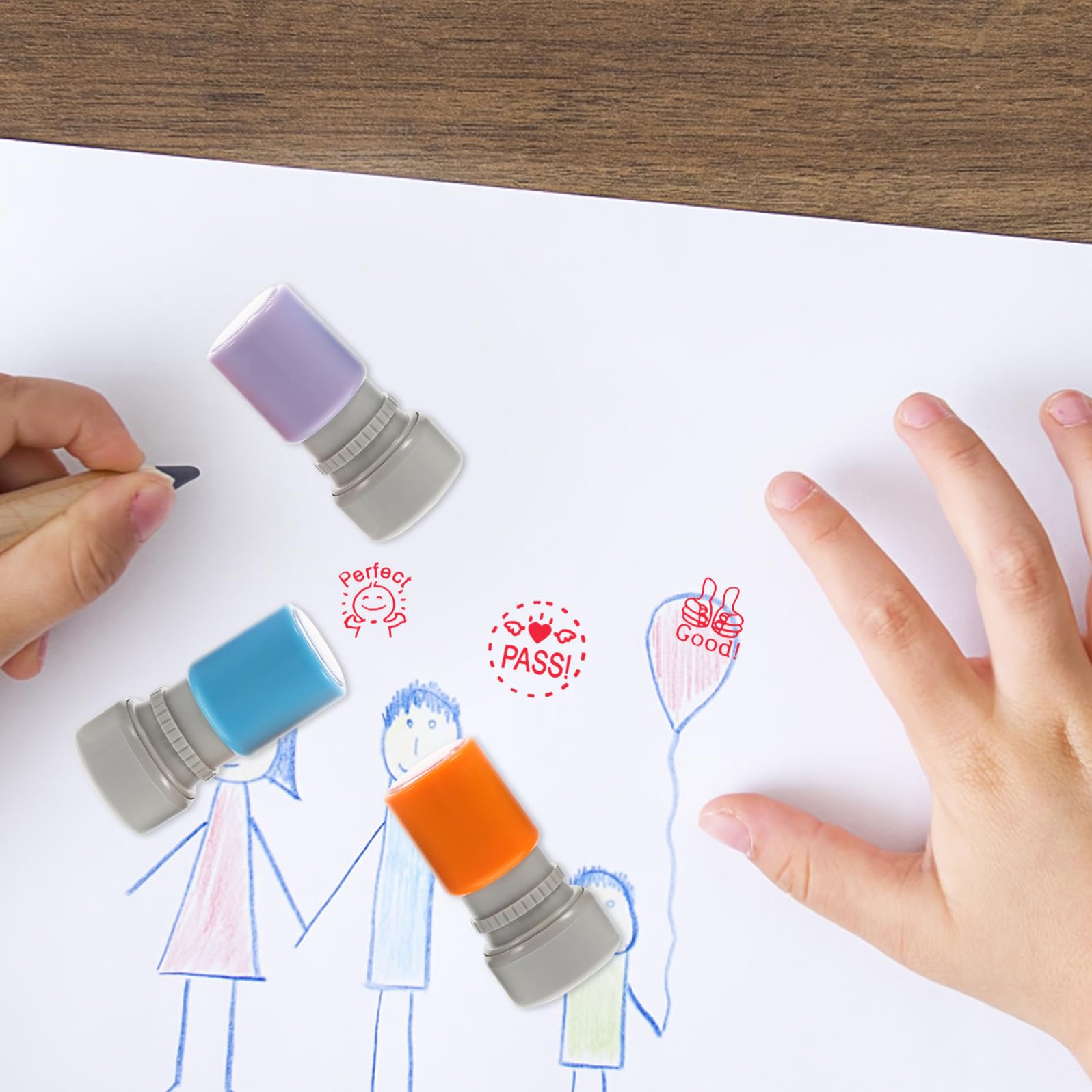 Operitacx 18 Pezzi Di Timbri Di Commento In Inglese Timbri Per Insegnanti Feedback Scolastico Per Bambini Per Compiti Educativi Multifunzione Fai Da Te In