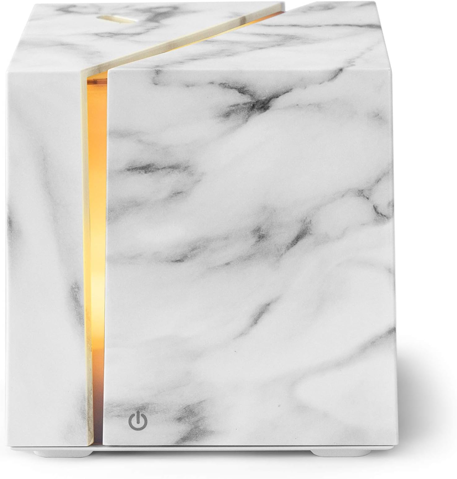 MARBELLA Essential Oils Aroma Diffuser - Cool Mist, Aesthetic Marble Design, Aromatherapy Ultrasonic Electric, Humidifier, Vaporizer, Auto-off, Noise-free, Home & Work, For relaxation - 200ml - White