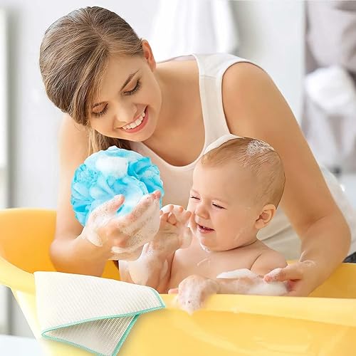 Miniatura 7 de FARMOGA Esponja de esponja suave de malla para ducha, exfoliante de espalda, esponja de ducha para mujeres y hombres, accesorio de baño, herramienta