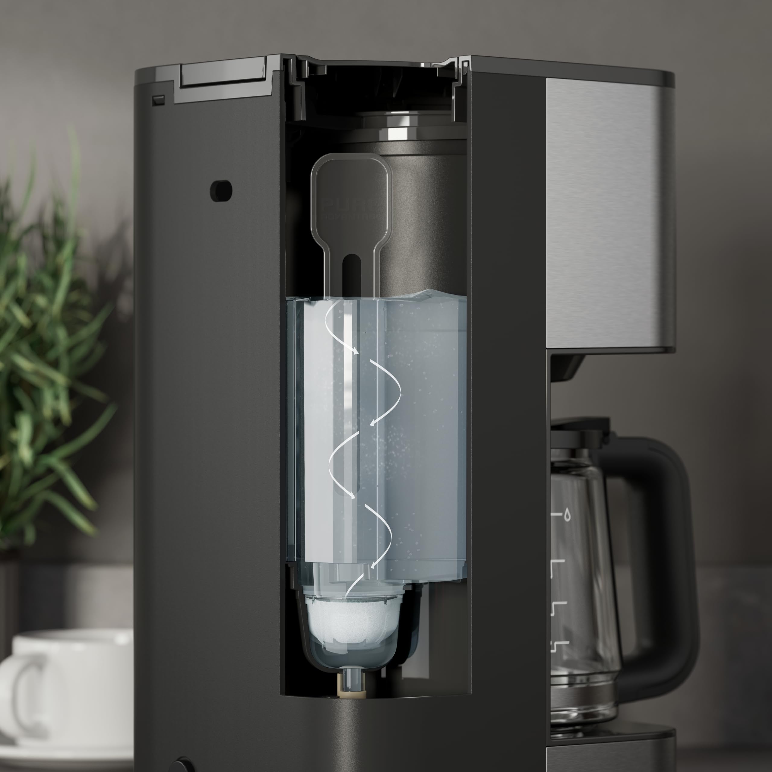AEG Cafetera Automática de Goteo Deli 3 - Modelo CM3-1-3ST - Jarra de Vidrio - 12 Tazas - 11000 W de Potencia - Sistema Antigoteo - Apagado Automático - Filtro Extraíble - Acabado Metalizado