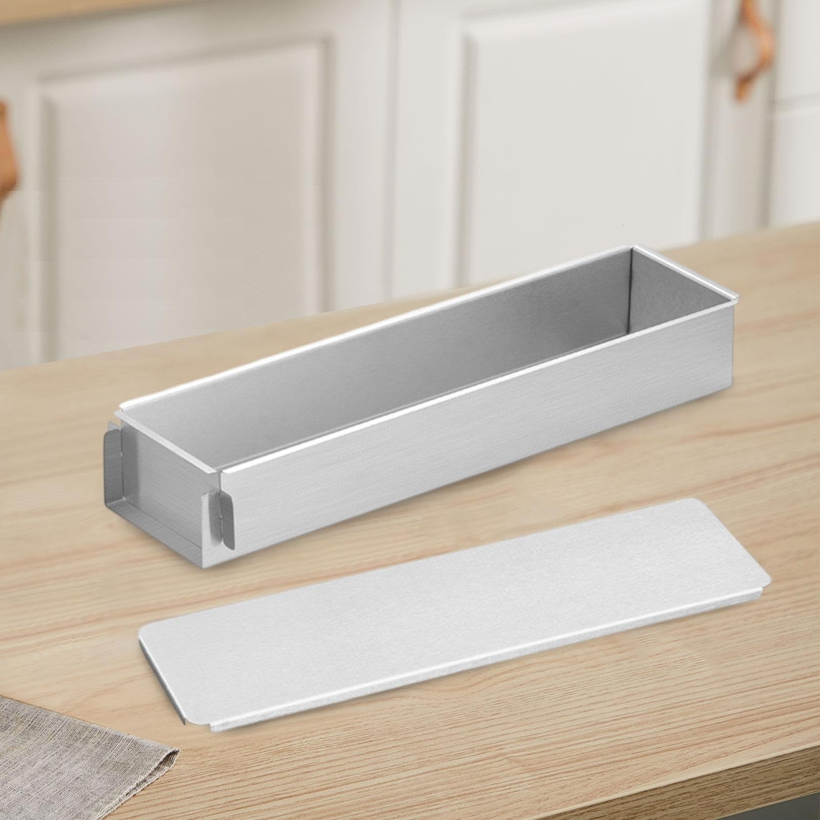 Molde para Tiramisú, Mousse, Pastel, Bandeja para Hornear, Acero Inoxidable, Laterales Desmontables, Fácil de Limpiar, Multiusos, Apto para La Cocina, 30cm con Tapa, Individual