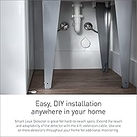 Vista 5 de Moen White Flo Detector de fugas de agua inteligente, alarma con sensor de agua para el hogar, paquete de 3, 920-005