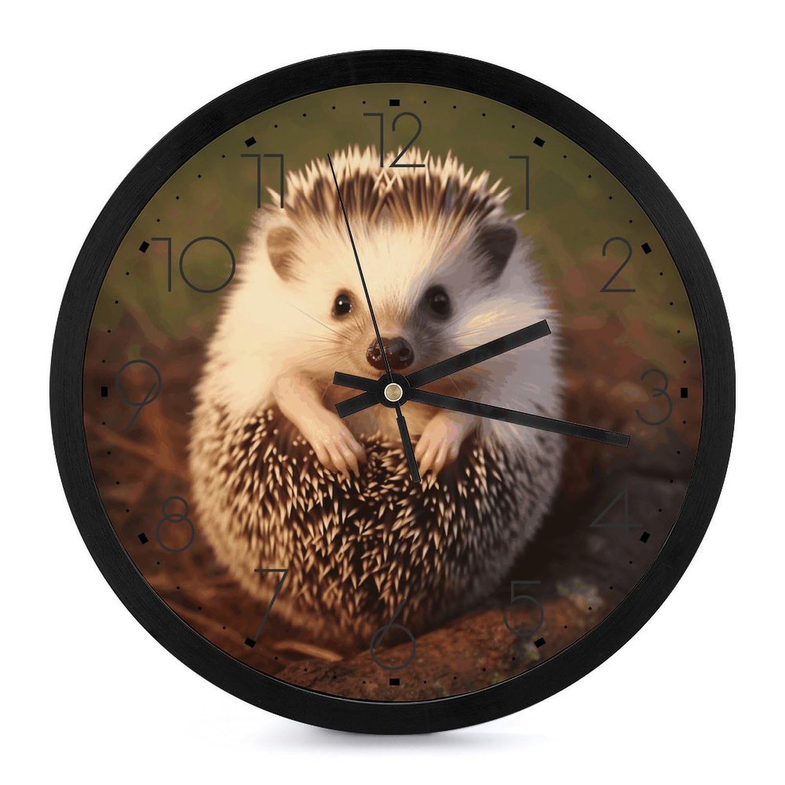 Horloge murale salon et cuisine motif hérisson style simple